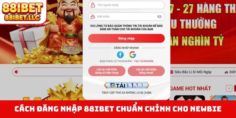 Cách đăng nhập 88IBET chuẩn chỉnh cho newbie